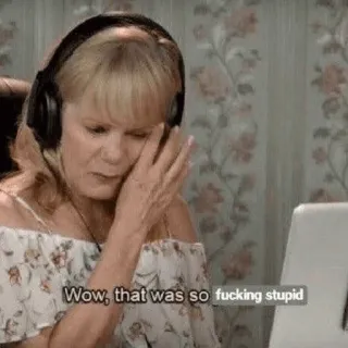 😅 d5a55819 Wow, that was so fucking stupid Meme, Lucu, Wanita, Ofensif, Bodoh whatsapp sticker