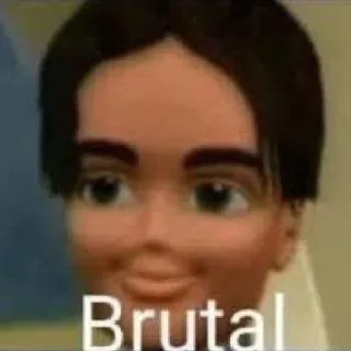 🙊 e9e06846 Brutal brutal, boneka, meme, ekspresi, lucu whatsapp sticker
