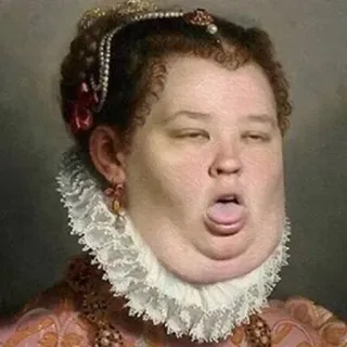 🤢 f2f2dc00 potret, renaissance, lucu, meme, parodi, seni, humor whatsapp sticker