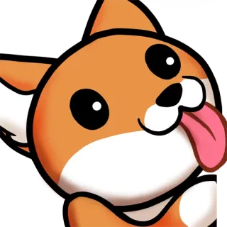 👅 41b759cb Hund, Tier, Cartoon, Süß, Fröhlich, Zunge telegram sticker