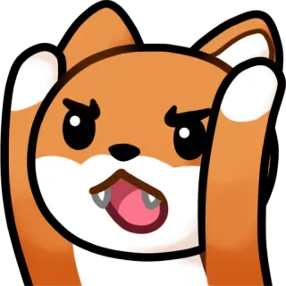 😤 aa707497 geschockt, überrascht, fuchs, orange, cartoon, emotion, tier telegram sticker