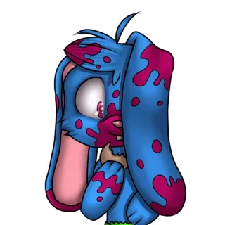 🍪 e0bd2a2a ウサギ, 血, ゴア, 動物, 怖い, 不気味, ホラー telegram sticker
