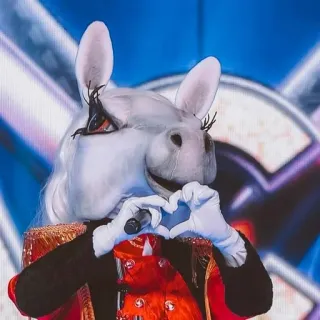 ❤️ 3d884833 The Masked Singer koń, zamaskowany piosenkarz, kostium, program TV, celebryta, serce dłonie telegram sticker