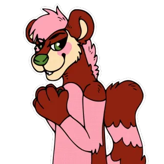 😈 056fe69a Furetto, Antropomorfo, Furry, Carino, Cartone animato, Animale, Personaggio, Illustrazione whatsapp sticker