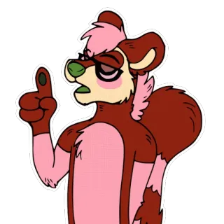 🤓 1f7d1827 Furry, Cartoni animati, Antropomorfo, Personaggio, Animale, Dito, Gesti whatsapp sticker