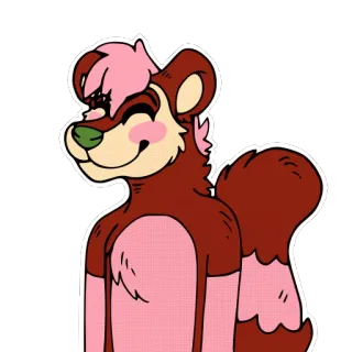 😊 39477a52 Furry, Antropomorfo, Cartone animato, Carino, Animale, Adesivo whatsapp sticker