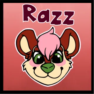 🆔 63ac4591 Razz animale, cartone animato, carino, peloso, testa, animale domestico whatsapp sticker