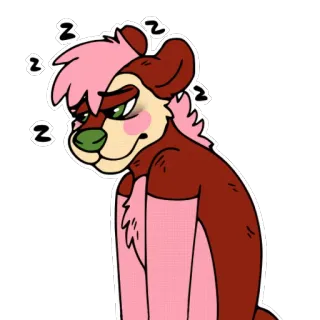 😴 8b19039e assonnato, animale, cartone animato, stanco, peloso, orso whatsapp sticker