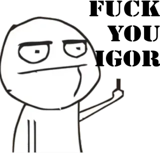 🖕 91b07b37 meme, middle finger, offensive, trollface, rage comic, internet meme telegram sticker