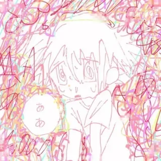 🥺 112cfd02 ああ Аниме, Каракули, Мультфильм, Выражение, Тревога, Эмоциональный whatsapp sticker