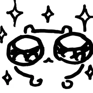 🥺 f62f19f1 каракули, милый, животное, блестки, мультик whatsapp sticker