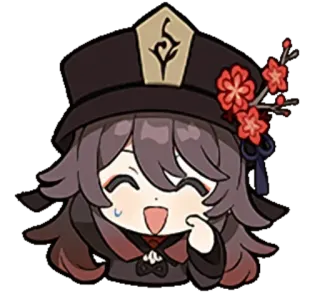 😅 27cee67d Hu Tao Genshin Impact 原神, 胡桃, 动漫, 游戏, Q版, 可爱, 卡哇伊, 角色 telegram sticker