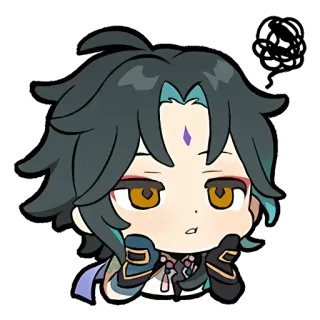 😒 732f7d91 Xiao Genshin Impact 动漫, 游戏, Q版, 可爱, 原神, 魈 telegram sticker