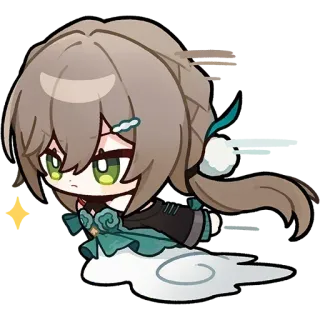 🏃 bdfe74fe 动漫, Q版, 可爱, 卡通, 女孩 telegram sticker