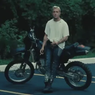 💲 625dffd3 Ryan Gosling, motorcycle, actor, movie, celebrity, smoking, portrait whatsapp sticker