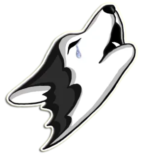 😢 41c08058 wolf, crying, animal, sad, tear, husky telegram sticker