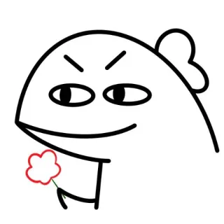 🦖 1c74cfc2 Corat-coret, Kartun, Bunga, Sederhana, Seni garis, Karakter telegram sticker