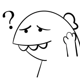 🦖 272785fe Tanda tanya, Kartun, Bingung, Ragu, Ekspresi, Ilustrasi telegram sticker