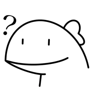 🦖 28dc5450 tanda tanya, coretan, kartun, sederhana, ekspresi, tidak pasti telegram sticker