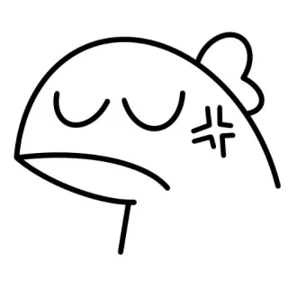 🦖 4accaa18 marah, frustrasi, kartun, ekspresi, seni garis, karakter, emotikon telegram sticker