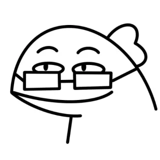 🦖 74373fdb kartun, kacamata, wajah, ilustrasi, karakter telegram sticker