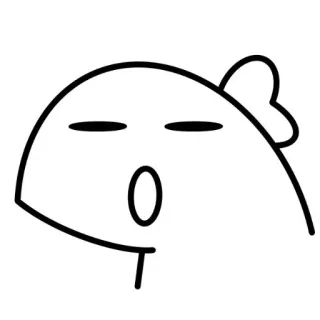 🦖 7c9f65d3 kartun, karakter, ekspresi, minimalis, sederhana, seni garis telegram sticker