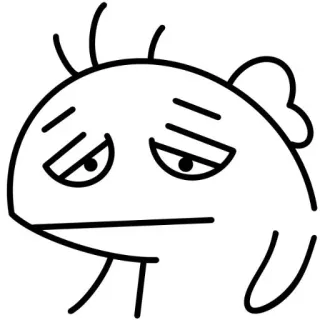 🦖 7fbaabf5 ikan, kartun, sedih, gambar, ekspresi, hewan telegram sticker