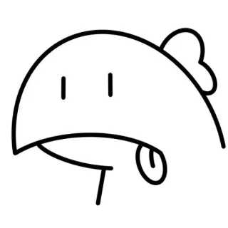 🦖 b160d302 Kartun, Sederhana, Minimalis, Karakter, Gambar, Lucu, Meme telegram sticker