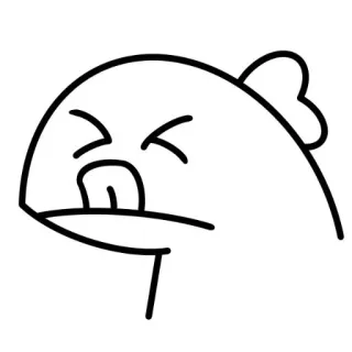 🦖 bcaef083 ikan, kartun, seni garis, imut, hewan, gambar telegram sticker