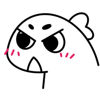 🦖 ee292c0d Kartun, Monster, Marah, Lucu, Ikan, Ikan marah, Ekspresi, Karakter kartun telegram sticker