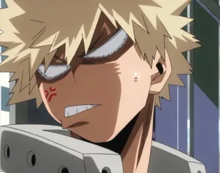 😠 6c0509cb Katsuki Bakugo My Hero Academia Anime, En colère, My Hero Academia, Bakugo, Katsuki, Héros, Dessin animé telegram sticker