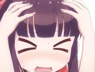 😣 3345b00b Anime, Frustrazione, Mal di testa, Stress, Arrabbiato, Cartone animato whatsapp sticker