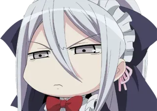 😑 5d4e6968 Anime, Manga, Cartoni animati, Maid, Arrabbiato, Infastidito, Carino whatsapp sticker