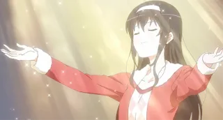 😌 d0a54dcc Anime, Ragazza, Felice, Sorridendo, Scintille, Bruna, Donna whatsapp sticker