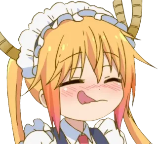 😋 e2fe0e10 Tohru Miss Kobayashi's Dragon Maid Anime, Drago, Maid, Cartone animato, Carino, Tohru, Kawaii whatsapp sticker