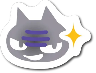 😈 45362bb2 kat, sticker, dier, cartoon, mascotte telegram sticker