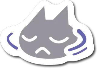 👎 5dc5d0d9 kat, sticker, schattig, dier, verdrietig, grijs telegram sticker
