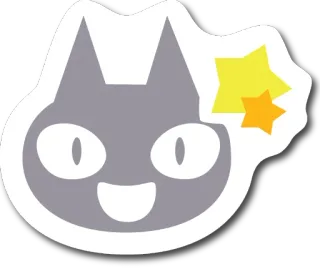 😏 940b865d kat, sticker, cartoon, dier, schattig, grijs, ster telegram sticker