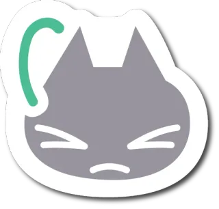 🙇‍♀️ c92c8e42 kat, sticker, boos, grijs, emoji telegram sticker
