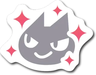 💁‍♀️ cca8bf9d sticker, kat, glitters, grijs, cartoon telegram sticker