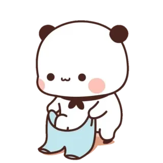 ☺️ 155c7838 Panda, Desenho animado, Bonito, Kawaii whatsapp sticker