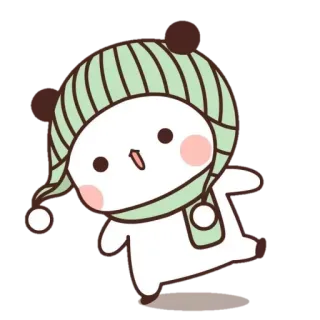 ☺️ 369d75c9 Desenho animado, Fofo, Inverno, Urso, Chapéu, Cachecol, Kawaii whatsapp sticker