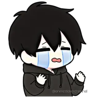 😭 f6dc2f41 อนิเมะ, ร้องไห้, เศร้า, การ์ตูน, อีโม telegram sticker