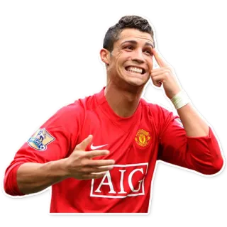 😅 2de0ebe3 Cristiano Ronaldo soccer, football, manchester united, athlete, player, celebration whatsapp sticker