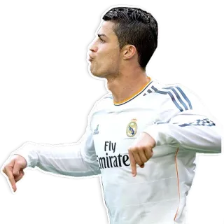 👇 4cbcb322 Cristiano Ronaldo soccer, football, athlete, celebration, pointing whatsapp sticker