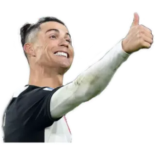 👍 a8f8949f Cristiano Ronaldo sports, soccer, football, athlete, thumbs up whatsapp sticker