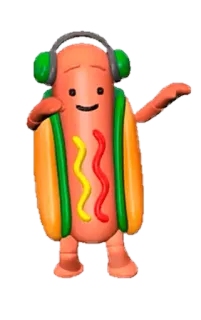 🌭 7bec09e6 핫도그, 음식, 만화, 헤드폰 telegram sticker