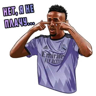 😢 f148ca39 НЕТ, Я НЕ ПЛАЧУ... 泣く, サッカー, 選手, フットボール, 感情, 涙, 落ち込む telegram sticker