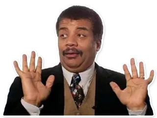 🙌 83282dfd Neil deGrasse Tyson Neil deGrasse Tyson, science, astronomy, scientist, skeptic telegram sticker