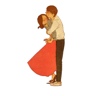 💃 308fa8df casal, amor, romance, carinho, abraço, beijo, relacionamento telegram sticker